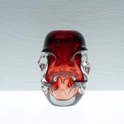Vases en cristal rouge par Augustsson pour Åseda, ensemble de 2