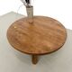 Round coffee table in solid oak, octagonal legs, France, 1950s.