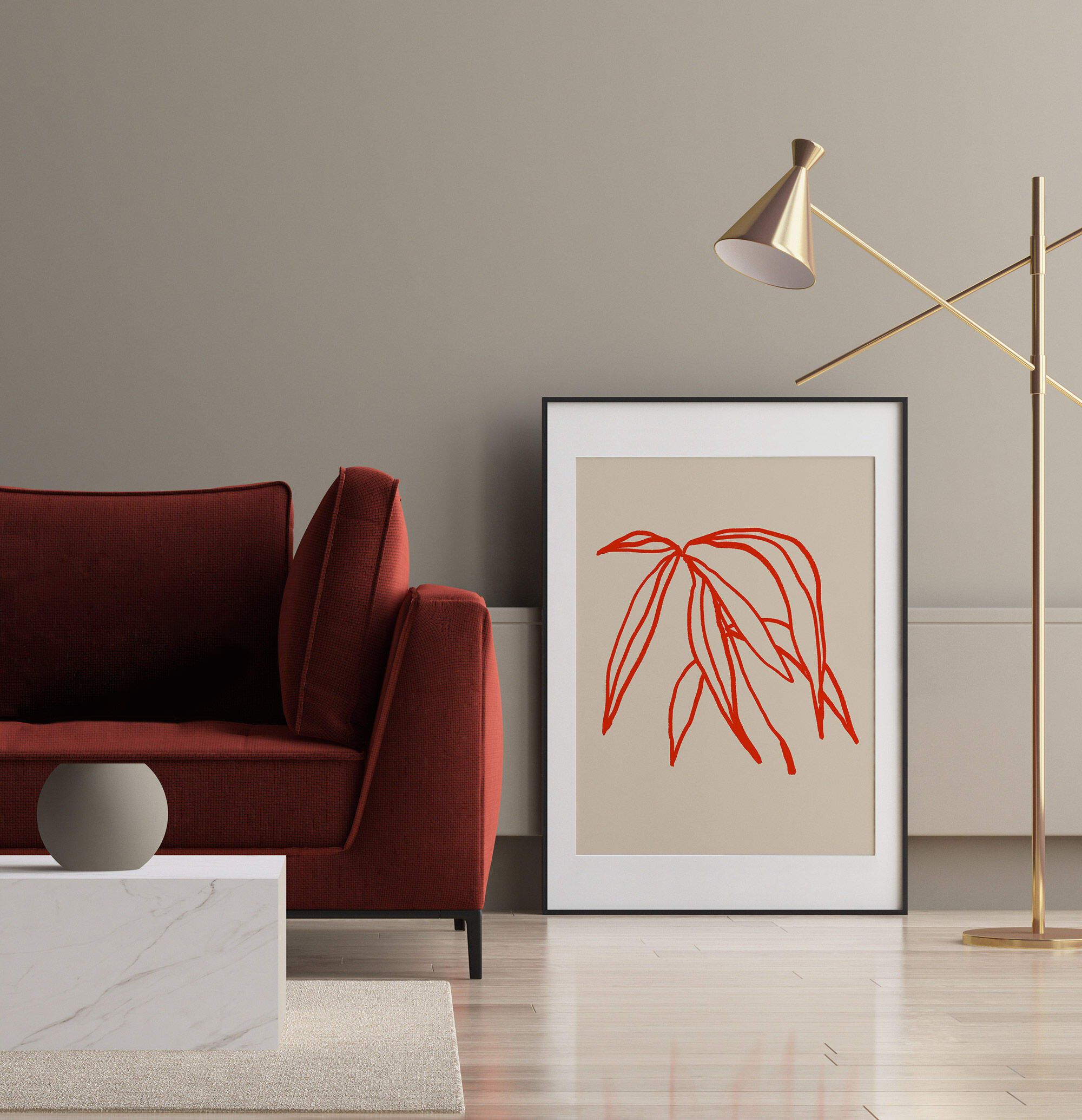 Botanical illustration giclee print, 50x70