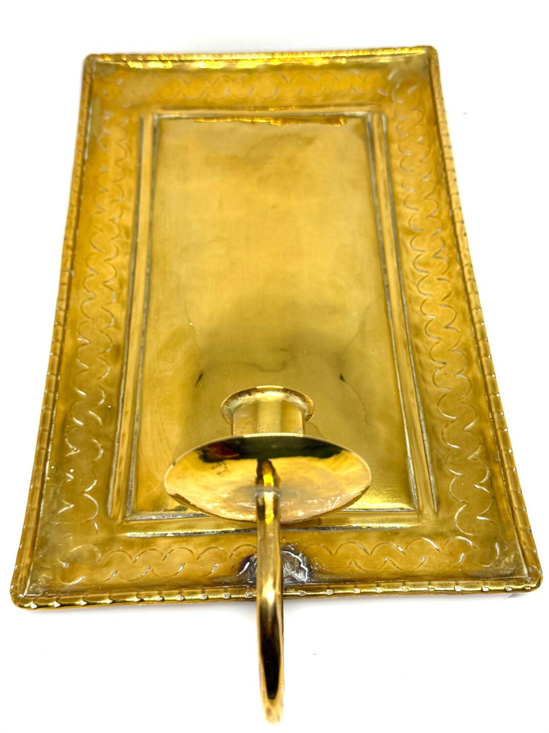 Large ScandiSca Vintage Brass Wall Candle holder  Sconce  height 34 cm