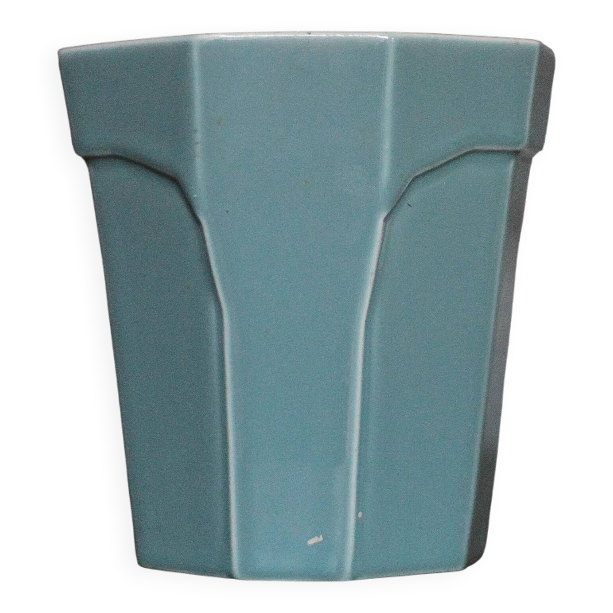 art deco porcelain pot, wall planter, plant pot, cache pot