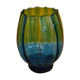 Turquoise glass vase, 1960s, vintage