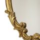 French Baroque-style gold-leaf gilded mirror with crest, 60 cm