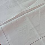 Vintage white linen openwork lace embroidered pillowcase