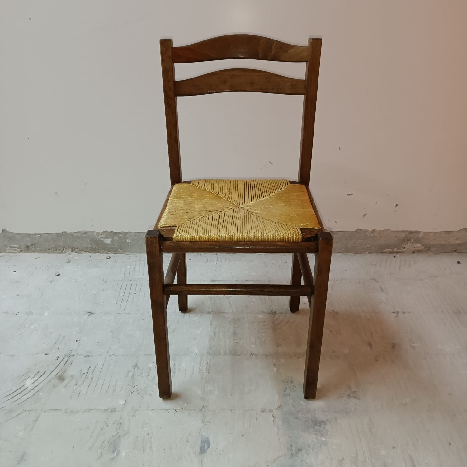 Set of 3 wooden dining chairs