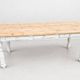 Large Vintage Farmhouse Dining Table with Drawers – Rustic Solid Wood