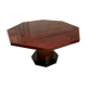 Red lacquered dining table and gold dust, 1970s