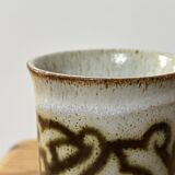 2 vintage Ducan ceramics glazed stoneware mugs