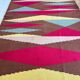 Tapis kilim en laine à motif géométrique abstrait, style années 1960
