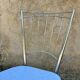 Chrome chair with blue Formica