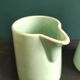 Set of two vintage French jugs in aquamarine blue