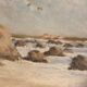 Huile sur toile paysage côtier