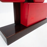 Mid-century red modular coat rack