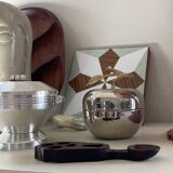 Silver metal apple box