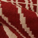 Tapisserie murale en laine rouge à motifs abstraits de la nature 72 x 180 cm