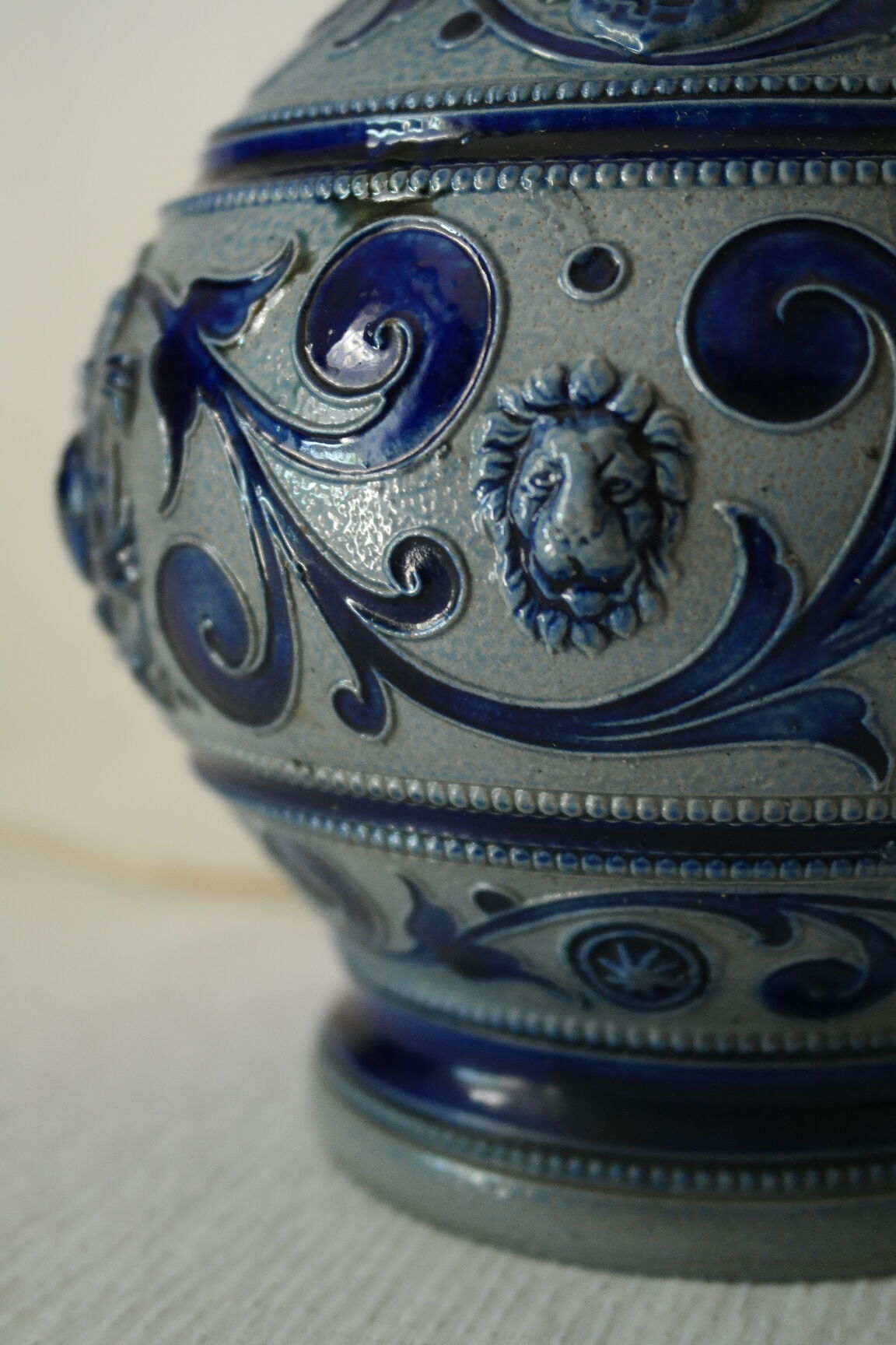 Lamp foot Sandstone blue Alsace/Germany XXth