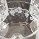 Set of 6 wine glasses on feet decoration grapes and vine shoot