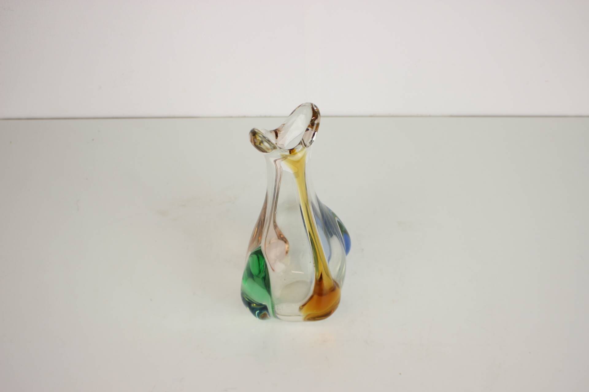 Bohemian Art Glass Vase by Josef Hospodka, 1960's