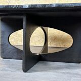 60s 70s Brutalist Coffee Table Side Table Slate Top Design