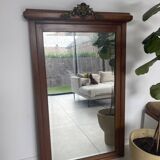 Old wood mirror and decor
