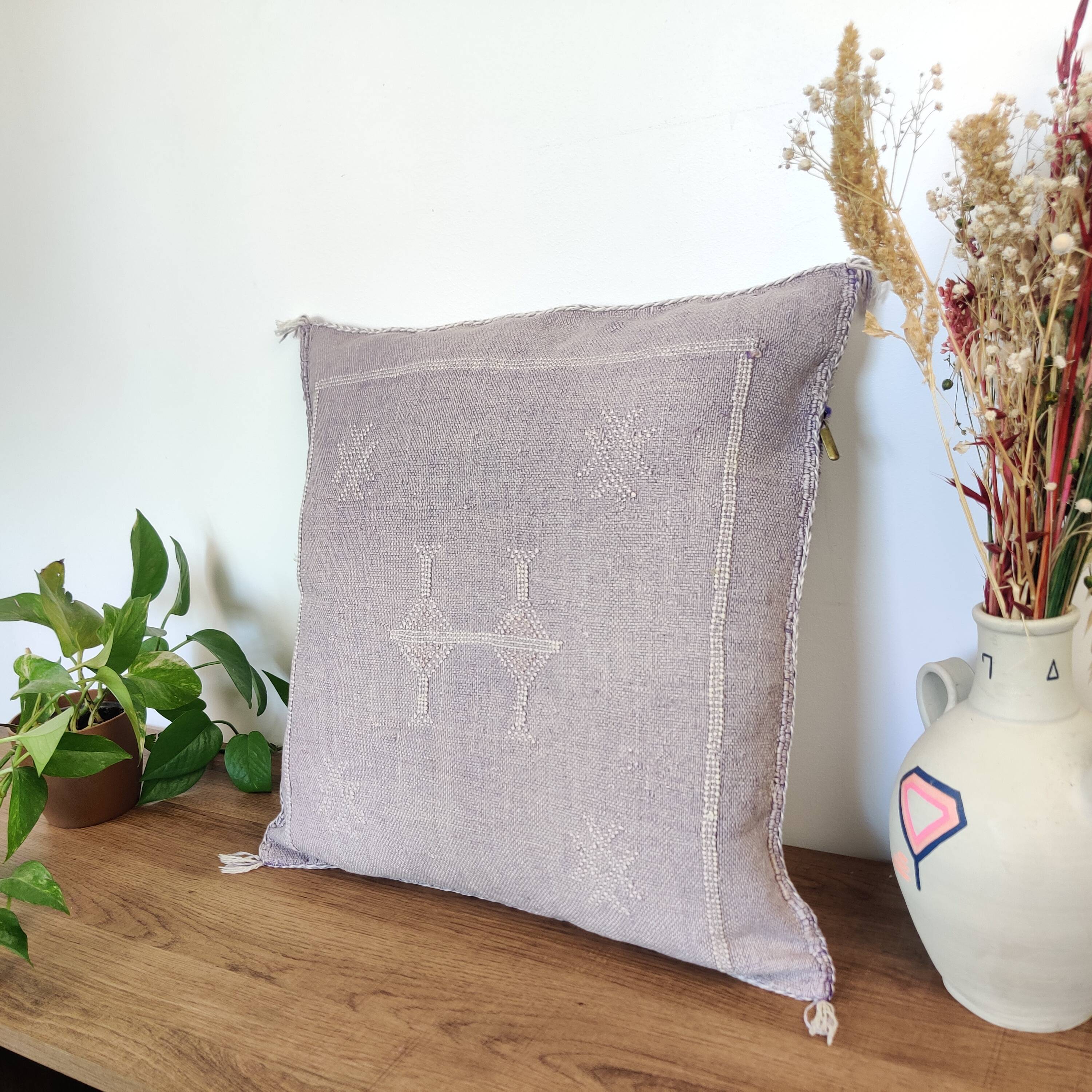Moroccan Sabra Violet Berber cushion