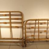 Head and footboard in rattan