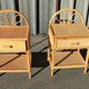 Pair of rattan bedsides, a drawer