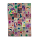 Handmade turkish overdyed 203 cm x 297 cm multicolor patchwork carpet