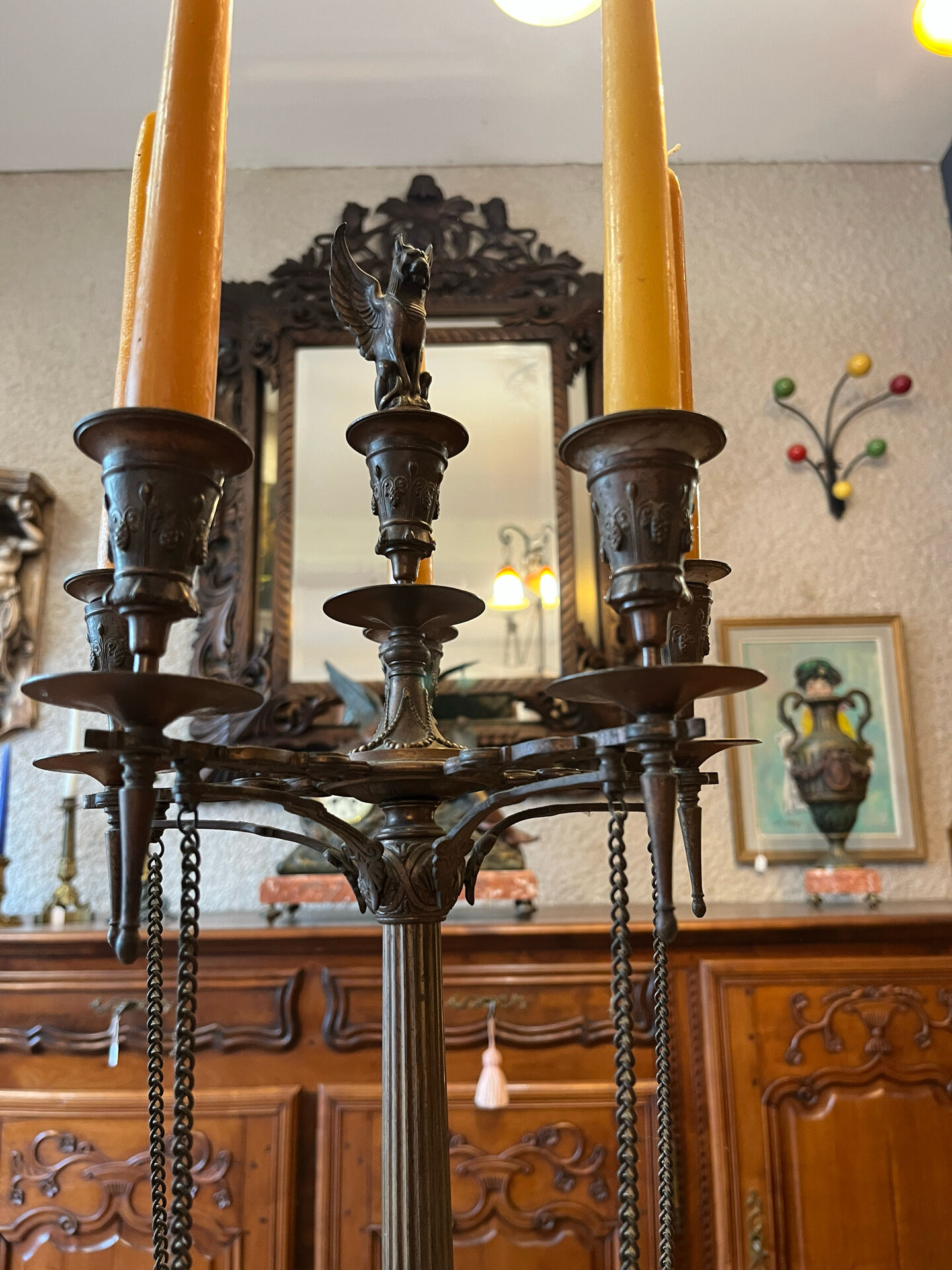 Pair of bronze candelabra Napoleon III