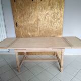 Table extensible en chêne massif rénové
