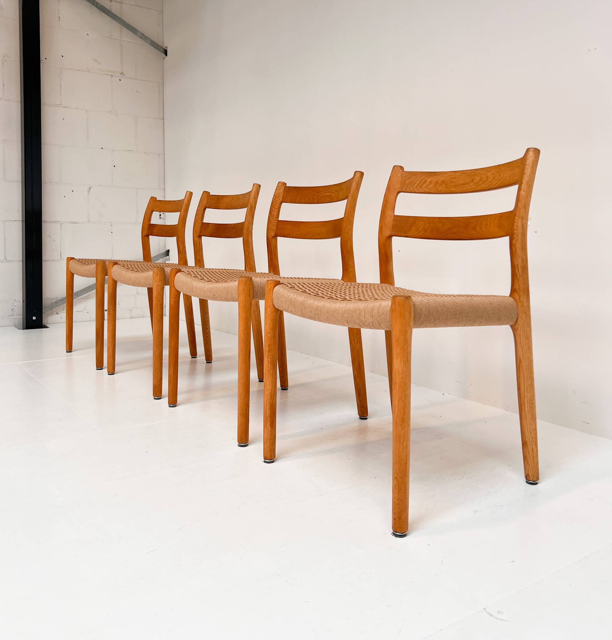 Set of 4 model 84 chairs by Niels Otto Møller, 1960s