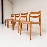 Set of 4 model 84 chairs by Niels Otto Møller, 1960s