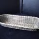 Bread basket, basket in braided silver metal wire