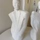 Duo Man Woman Plaster Busts - Style of Lindsey B. Balkweil