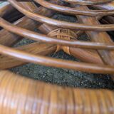 1970s spiral rattan lounge set