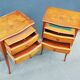 Pair of neoclassical solid wood bedside tables