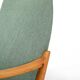 Fauteuil en hêtre scandinave avec revêtement en laine verte, années 1950-60.