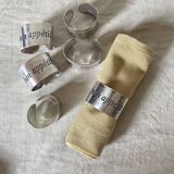 Silver metal napkin rings Bon appetit