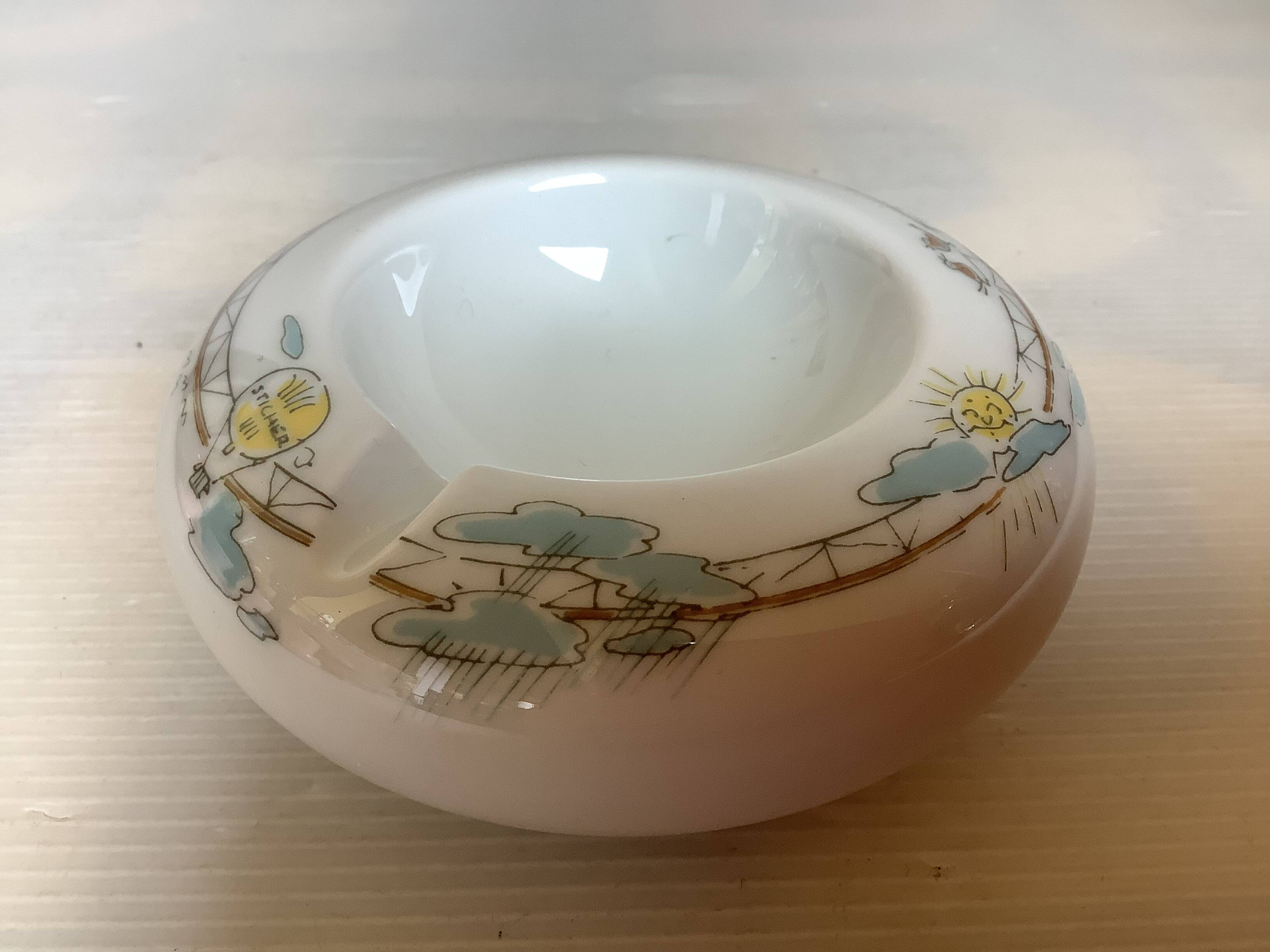 Bowl, ring holder, ashtray, sun, hot air balloon, Arzberg.