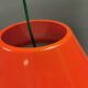 Un lampadaire orange en plastique ABS dur pressé. Danemark années 1970.