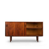 Mid-century rosewood sideboard with sliding doors from DR Mobler, 1960s
