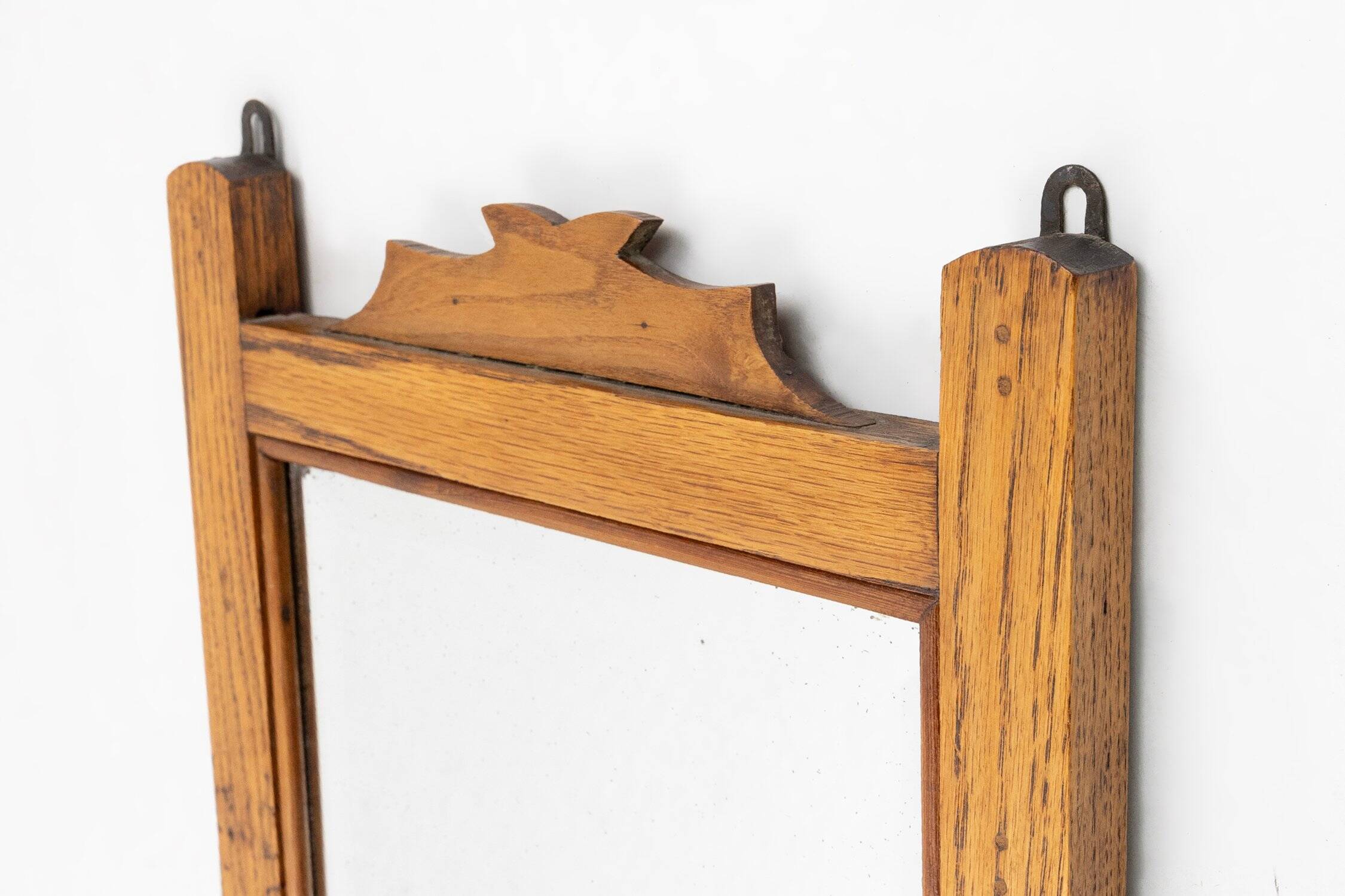 Item Name French Wooden Shaving Cabinet with Mirror, 1890s