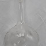 Antique engraved crystal wine carafe