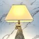 Large Travertine and Stone Table Lamp, 1970s