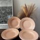 Vintage set of 8 powder pink soup plates Digoin Sarreguemines