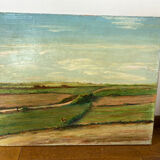 Ancient landscape of Brittany signed