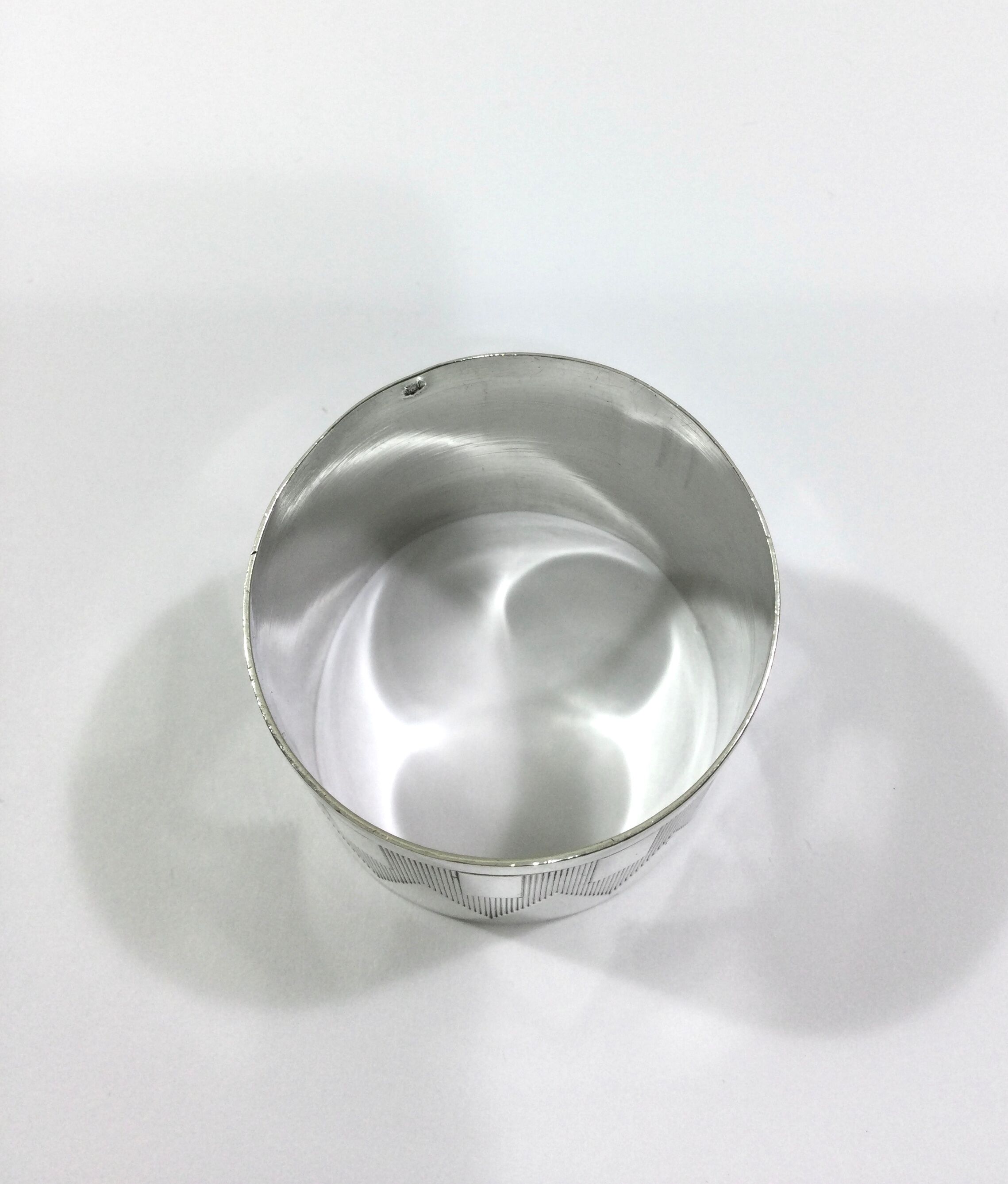 Art Deco silver towel ring