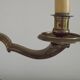 2 Light French Vintage Brass Boulotte Table Lamp With Cream Pleated Shade 5