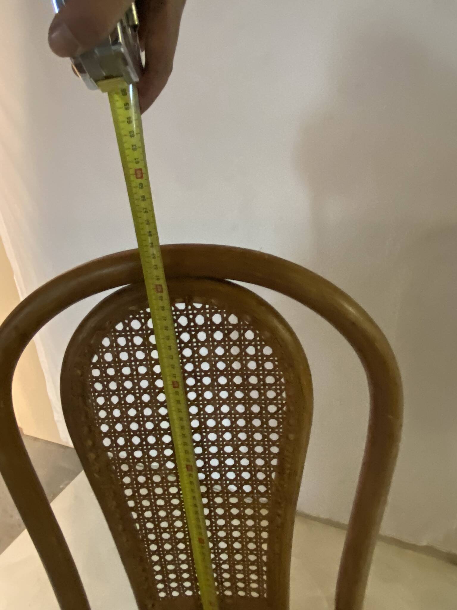 Vintage rattan chair with cane back - Bohemian style