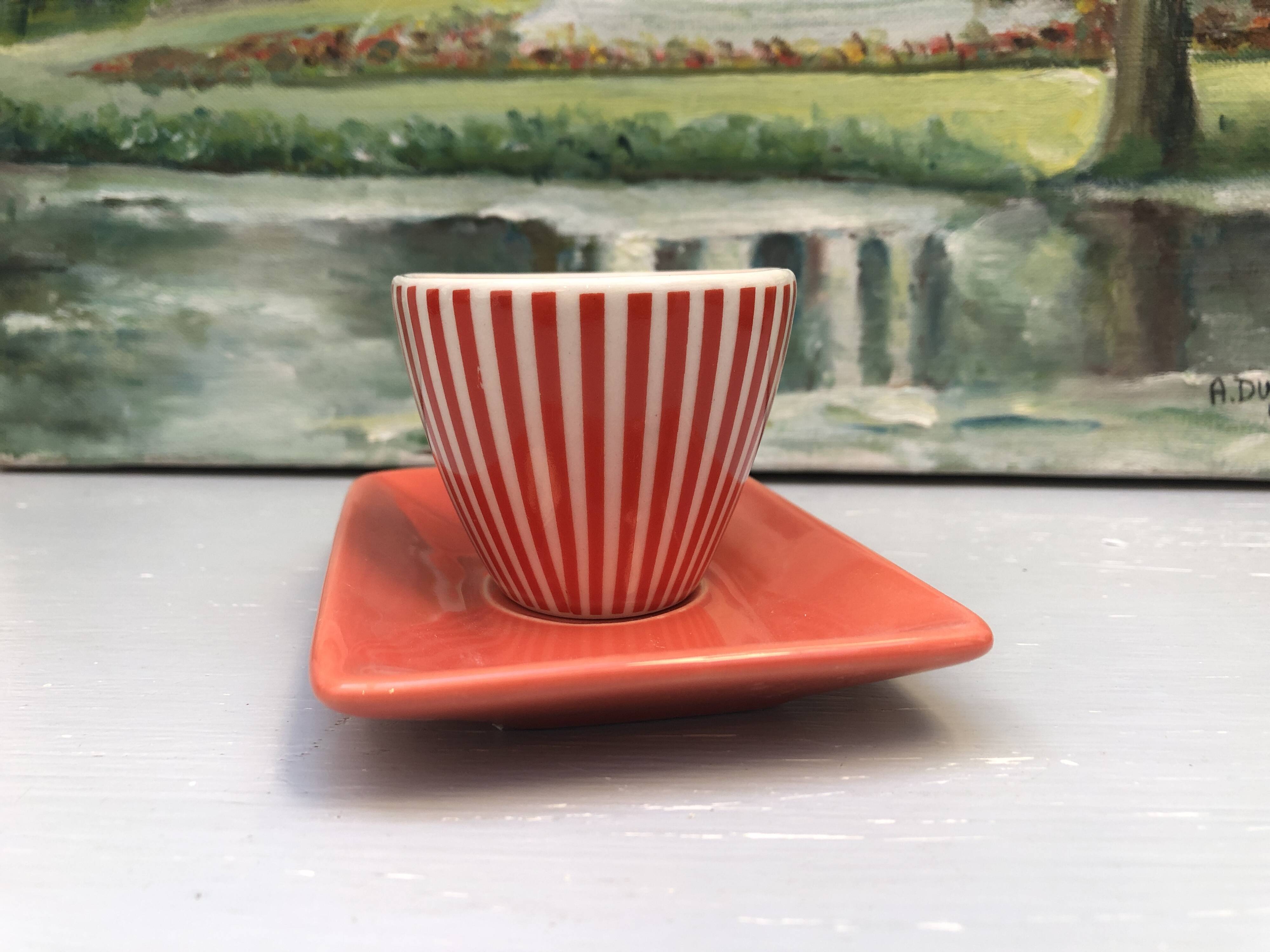 4 vintage ceramic coffee mugs edited by lbvyr circa